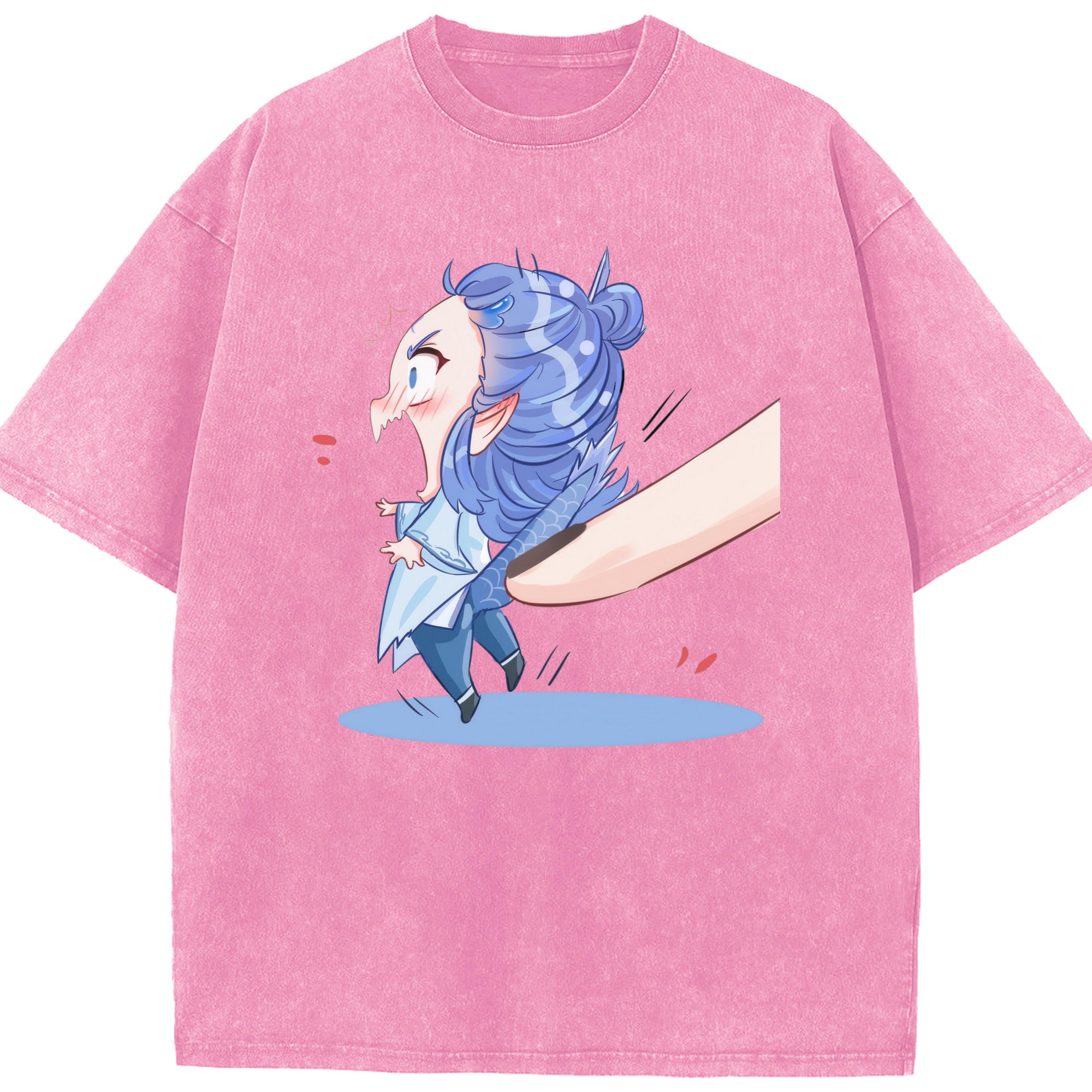 （画像用） Ne Zha 2 ナタ 魔童の大暴れ 綿100% ヴィンテージ風 半袖Tシャツ（フロントプリント）